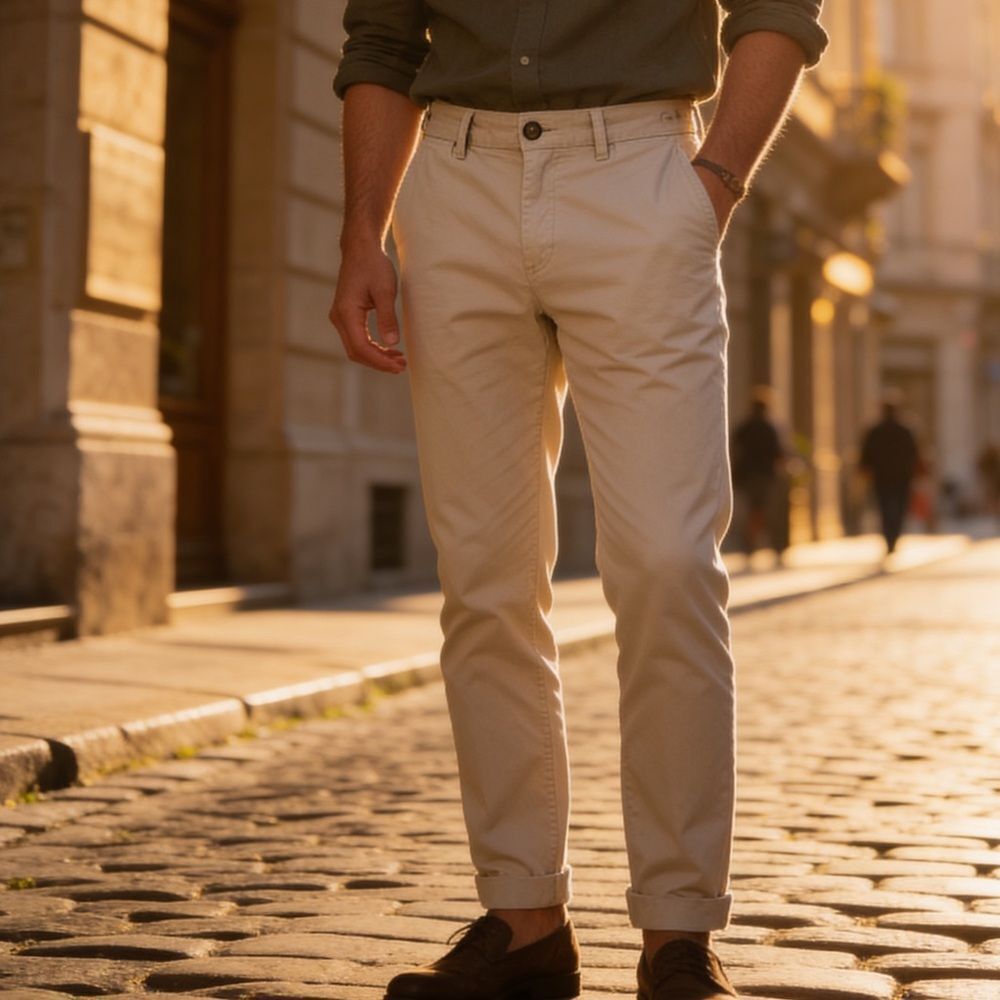 HUGO BOSS MENS TAN CHINOS SIZE 36 REGULAR FIT